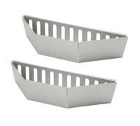 XIEHYA Supporto for cestello for Carbone in Acciaio Inossidabile da 2 Pezzi for Grigliare cestini sagomati in bricchette di Carbonio Calore bilanciato Accessori per Cucina(Thick 8mm)