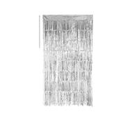 XIEHYA Tende con Nappe Glitter Multicolori da 45 Pezzi / 100 * 200 cm for Il Compleanno di Matrimonio, Decorazioni Sfondo for Feste Anniversario per Casa(Silver)