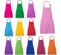 XIEJINJIA 4/12/24 pezzi Grembiule impermeabile regolabile con 2 tasche cuoco bambino cucina cucina pittura grembiule fai da te per ragazzi e ragazze, colore-2#, L
