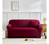XIEMINLE Copridivano elasticizzato, morbido copridivano per animali domestici e bambini, protezione per divano, poltrona, divanetto elastico, lavabile, protezione per mobili (3 posti, rosso)