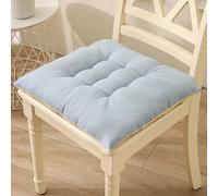 XIEMINLE Cuscini quadrati per sedia da ufficio in cotone e lino, con laccetti, per cucina e sala da pranzo, soggiorno, cuscini spessi, per casa, giardino, patio (45 x 45 x 5 cm, grigio)