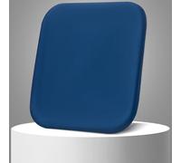XIEMINLE Cuscini quadrati per sedia in memory foam, con legacci, lavabili, per giardino, soggiorno, ufficio, sala da pranzo, cucina, patio, balcone, interni (40 x 40 x 4 cm, blu scuro)