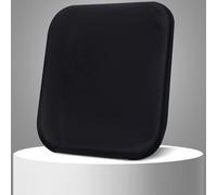 XIEMINLE Cuscini quadrati per sedia in memory foam, con legacci, lavabili, per giardino, soggiorno, ufficio, sala da pranzo, cucina, patio, balcone, interni (45 x 45 x 4 cm, nero)