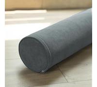XIEMINLE Cuscino a rullo rotondo per cervicale, cuscino lombare, cuscino per bracciolo di divano, cuscino da letto per testiera di divano letto e auto, cuscino rimovibile per letto (70x12cm, Grigio