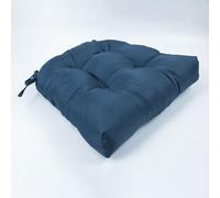 XIEMINLE Cuscino impermeabile per sedia da esterno, con laccetti, antiscivolo, quadrato, per patio, balcone, soggiorno, cucina (blu navy)