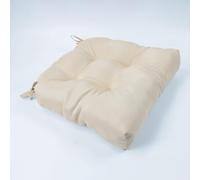 XIEMINLE Cuscino impermeabile per sedia da esterno, con lacci, antiscivolo, quadrato, per patio, balcone, soggiorno, cucina (beige)