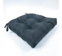 XIEMINLE Cuscino impermeabile per sedia da esterno, con lacci, antiscivolo, quadrato, per patio, balcone, soggiorno, cucina (nero)