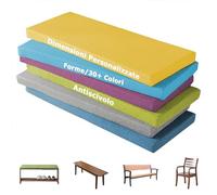 XIEMINLE Cuscino Panca Dimensioni Personalizzate, 2/3/4 Posti Lavabile Cuscino per Panca per Mobili da Interni, Cuscino Sedile per Cucina Legno Panca o Dondolo, Cuscino per Panchina (Spessore 3cm)