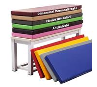 XIEMINLE Cuscino Panca Dimensioni Personalizzate, Cuscino per Panca in Pelle PU con Cerniere, Cuscino per Panchina Giardino, Rimovibile Cuscino per Sedie Interne/Esterne Cortile Pranzo (Spessore 5cm)