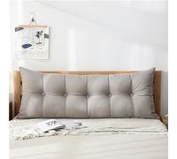 XIEMINLE Cuscino per divano, comodino, testiera, cuscino per testiera, per letto singolo, matrimoniale, king size, cuscino da lettura, cuscino per divano con cerniera, 80 x 20 x 60 cm, argento