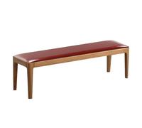XIEMINLE Cuscino per panca da pranzo, in pelle, cuscino per panca da 2-3 4 posti, impermeabile, con finestra a bovindo, con cerniera, per sedia a dondolo (130 x 35 cm, rosso)