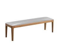 XIEMINLE Cuscino per panca da pranzo, in pelle, cuscino per panca da 2 o 3 4 posti, impermeabile, con finestra a bovindo, con cerniera, per sedia a dondolo (130 x 35 cm, argento)