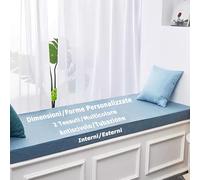 XIEMINLE Cuscino per Panca su Misura, Cuscino per Sedile Imbottito Dimensioni Personalizzate, 2/3/4 Posti Cuscino per Panca da Giardino, Lungo Cuscino per Terrazza Divano Dondolo Finestra