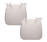 XIEMINLE Cuscino per sedia con laccetto, per sedie da pranzo, cuscino spesso e morbido, cuscino per sedia, per soggiorno, casa, cucina, ufficio, 36 x 38 x 4 cm, 2 pezzi, beige