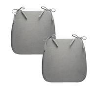 XIEMINLE Cuscino per sedia con laccetto, per sedie da pranzo, cuscino spesso e morbido, cuscino per sedia, per soggiorno, casa, cucina, ufficio, 36 x 38 x 4 cm, 2 pezzi, grigio1