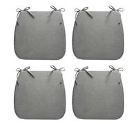 XIEMINLE Cuscino per sedia con laccetto, per sedie da pranzo, cuscino spesso e morbido, cuscino per sedia, per soggiorno, casa, cucina, ufficio, 36 x 38 x 4 cm, 4 pezzi, grigio2