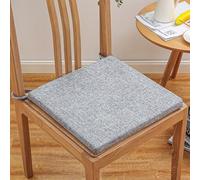 XIEMINLE Cuscino quadrato, cuscino per sedia con legacci, cuscino per sedie da pranzo, Tatami, cuscino per seduta con fodera rimovibile, cuscini per interni, auto e ufficio (35 x 35 x 3 cm, grigio1)