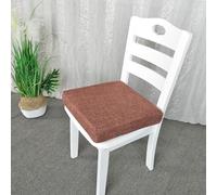 XIEMINLE Cuscino quadrato per sedia da pranzo da interni, in cotone e lino, lavabile, per sedia da giardino, con fodera rimovibile, per ufficio, balcone, soggiorno (45 x 45 x 8 cm, marrone)
