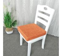 XIEMINLE Cuscino quadrato per sedia da pranzo da interni, in cotone e lino, lavabile, per sedia da giardino, con fodera rimovibile, per ufficio, balcone, soggiorno (45 x 45 x 8 cm, arancione)