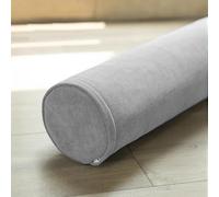 XIEMINLE Cuscino rotondo cervicale, cuscino lombare, cuscino per bracciolo divano, cuscino da letto per testiera per divano letto auto, cuscino rimovibile (60x12cm, Grigio Chiaro)