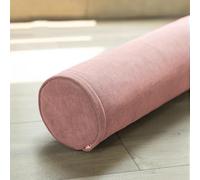 XIEMINLE Cuscino rotondo in rotolo cervicale, Cuscino di supporto lombare, per divano, letto, auto, cuscino rimovibile (50 x 15 cm, rosa)