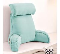 XIEMINLE Grande cuscino da lettura per divano, sedia e letto, cuscino per braccioli, cuscino di supporto lombare, cuscino per schienale, cuscino per la lettura, 75 x 40 x 55 cm, verde1