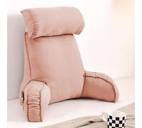 XIEMINLE Grande cuscino da lettura per divano, sedia e letto, cuscino per braccioli, cuscino di supporto lombare, cuscino per schienale, cuscino per la lettura, 75 x 40 x 55 cm, rosa