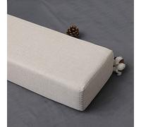 XIEMINLE Imbottitura per letto lungo su misura, cuscino per testiera, cuscino bracciolo, supporto per divano, cuscino per cuscino per letto, cuscino per braccioli staccabile, 200 x 15 x 15 cm, beige