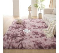 XIEMINLE Tappeto grande per camera da letto, morbido, soffice, a pelo lungo, lavabile in lavatrice, comodo, shaggy, in peluche, antiscivolo, per camera dei bambini (160 x 200 cm, rosa scuro)
