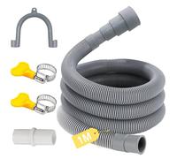 XIEXIESHER Tubo di Scarico per Lavastoviglie, 1M/1.5M/2M/3M/4M/5M/6M, Ø Ø 20/24/30/38 mm Prolunga per Tubo di Scarico, con Staffa e Fascette Stringitubo, per Lavastoviglie(1M)