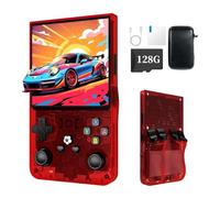 XiFanHo R36MAX Console per videogiochi retrò (nuovo aggiornamento R36S) - Schermo IPS 4K HD da 4,0", 128 GB precaricati, batteria ricaricabile da 4000 mAh, videogiochi portatili