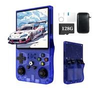 XiFanHo R36MAX Console per videogiochi retrò (nuovo aggiornamento R36S) - Schermo IPS 4K HD da 4,0", 128 GB precaricati, batteria ricaricabile da 4000 mAh, videogiochi portatili