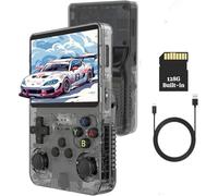 XiFanHo R36S Retro Handheld Game Console 128G - Schermo IPS da 3,5" con 40000+ Classic Games Portatile Pocket Video Game Player Open Source Linux OS con batteria da 3500 mAh (nero)