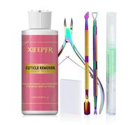 XIFEPFR Kit di rimozione cuticole, 172,6 g, crema liquida per rimuovere le cuticole, con penna a olio per cuticole, tagliacuticole, spingi cuticole, per manicure professionale e cura delle cuticole,