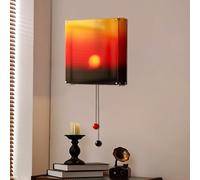 Xifyjus Luce Notturna Creativa a Forma Di Tramonto, Lampada Da Parete Mobile Con Paesaggio Dall'alba Al Tramonto 2026, Luce Notturna Con Cordino Manuale, Illuminazione Ambientale(1pc)