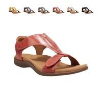 Xifyjus Sandali Da Donna Con Punta Aperta, Supporto Plantare, Comodi per Camminare, Eleganti Scarpe Con Zeppa(Red,36)
