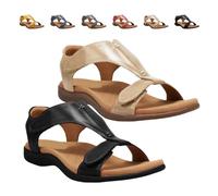 Xifyjus Sandali Da Donna Con Punta Aperta, Supporto Plantare, Comodi per Camminare, Eleganti Scarpe Con Zeppa(Beige+Black,38)