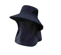 XIGACGEH Grande cappello da pescatore con collo corda tesa larga | Protezioni solari in rete con corda per il collo, berretti da spiaggia all'aperto, cappello casual, copricapo da alpinismo