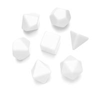 XIGACGEH Numeri diversi di dadi poliedrici da scrivania, colore bianco | Dadi da gioco con diverse facce da incidere di varie forme, numero diverso di facce, intrattenimento da scrivania