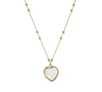 XIGAWAY Collana con ciondolo a forma di cuore, con ciondolo a forma di cuore, con pietra portafortuna fai da te, da donna, 41-50 cm, 1, Rame, Nessuna pietra preziosa