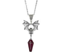 XIGAWAY Collana dolce e gotica con ciondolo a forma di cuore da donna, regalo per Halloween, festival, in lega, con catena a croce, colori 5969 e 5970, 1, Metallo, Nessuna pietra preziosa