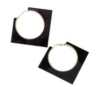 XIGAWAY Grandi orecchini a perno da donna con diamanti scavati, geometrici, per uso quotidiano, leggeri, 20 g, 6 colori (rosa, nero, giallo, arancione, verde, rosa acceso), Small, Metallo, Nessuna