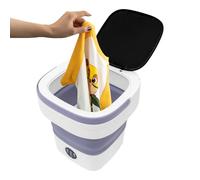 Xigner Mini lavatrice pieghevole da 12 l, portatile da campeggio con centrifuga, cestello di scarico, per biancheria intima, abbigliamento per bambini, viaggi, camper (Lina)