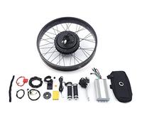 Xigner Set di retrofit per bicicletta elettrica, 26 pollici, display LCD 48 V 1500 W, ruota posteriore Fat Snow Tire, bicicletta elettrica, kit di conversione ruota posteriore, motore a mozzo, borsa