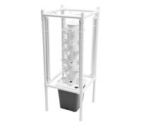 Xigner Torre idroponica a 30 fori, sistema idroponico a 6 piani, sistema di coltivazione aeroponica, con pompa per idratazione, serbatoio dell'acqua da 10 l, luci, struttura per piante per erbe