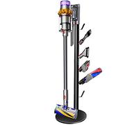 XIGOO Supporto portaoggetti compatibile con aspirapolvere senza fili Dyson V15 Detect V11 V10 V8 V7 V6 e accessori, docking station da pavimento in metallo con 6 ganci, nero