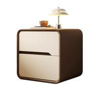 XIGOUZIQU Comodino moderno della metà del secolo Cassetto senza maniglie con base addensata for riporre gli oggetti, stile minimalista(Brown,40cm(15.74in))