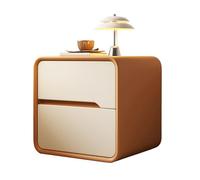 XIGOUZIQU Comodino moderno della metà del secolo Cassetto senza maniglie con base addensata for riporre gli oggetti, stile minimalista(Orange,50cm(19.68in))