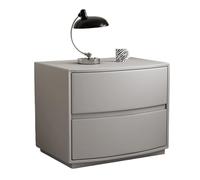 XIGOUZIQU Comodino moderno della metà del secolo, comodino, camera da letto, con 2 cassetti portaoggetti, base addensata, facile da riporre for camera da letto, soggiorno(Gray,45cm(17.71in))