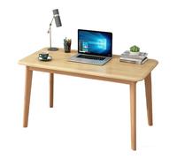 XIGOUZIQU Da Ufficio, Scrivania Ufficio da Ufficio Salvaspazio Facile da Assemblare per Computer in Legno per Studio and Soggiorno(Khaki,140cm(55.11in))